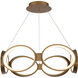 Solitaire LED 26.63 inch Aged Brass Chandelier Ceiling Light, dweLED