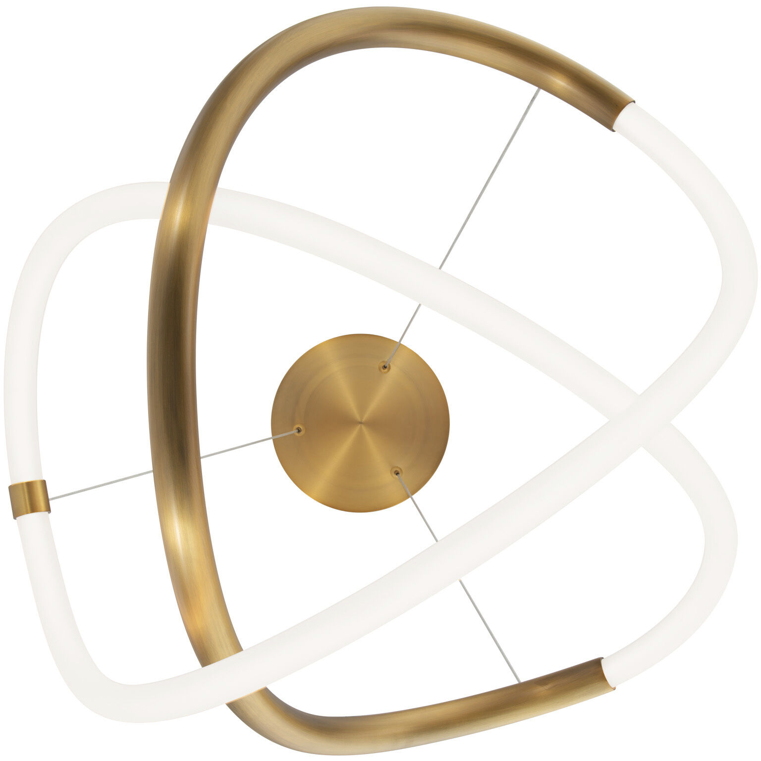 Solo LED 23.63 inch Aged Brass Chandelier Ceiling Light, dweLED