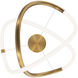 Solo LED 23.63 inch Aged Brass Chandelier Ceiling Light, dweLED