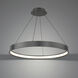 Rounder LED 31.63 inch Distressed Black Pendant Ceiling Light, dweLED