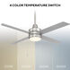 Quade 52 inch Brushed Nickel with Titanium Silver Blades Downrod Ceiling Fan