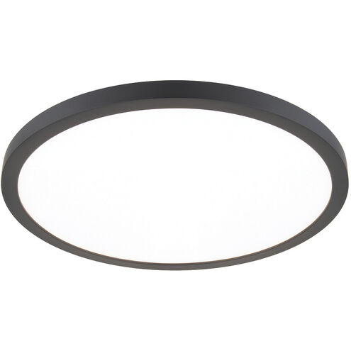 Round LED 11 inch Black Flush Mount Ceiling Light in 3500K