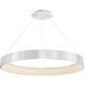 Corso LED 42.5 inch Brushed Aluminum Pendant Ceiling Light in 43in, dweLED
