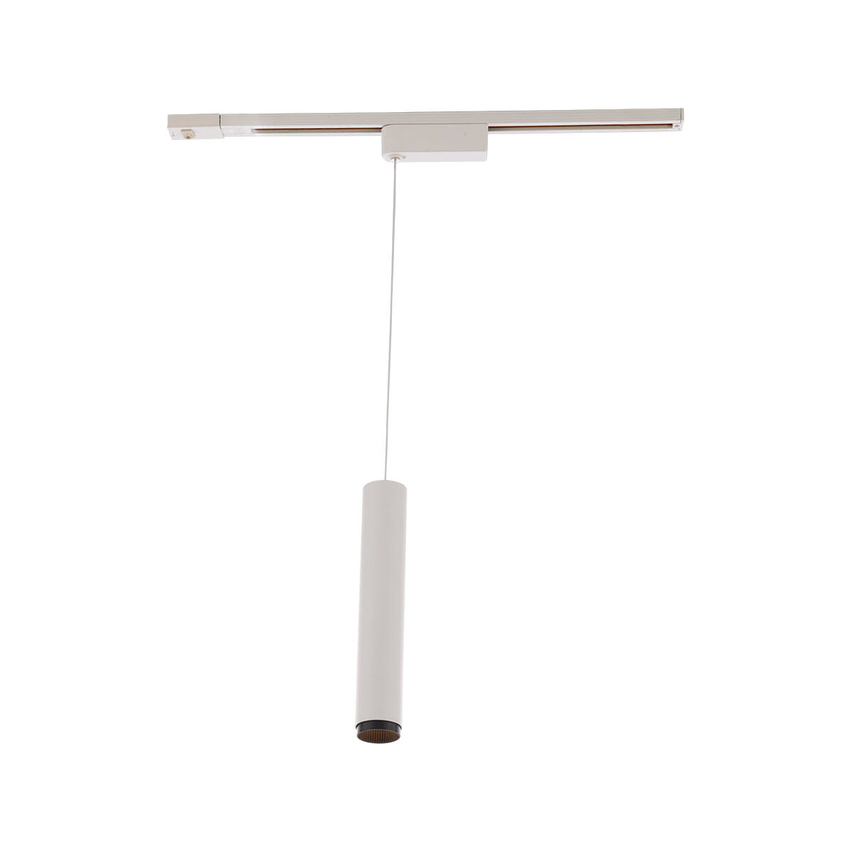 Silo Pendants 1 Light 120 White/Black Track Head Ceiling Light in 3500K