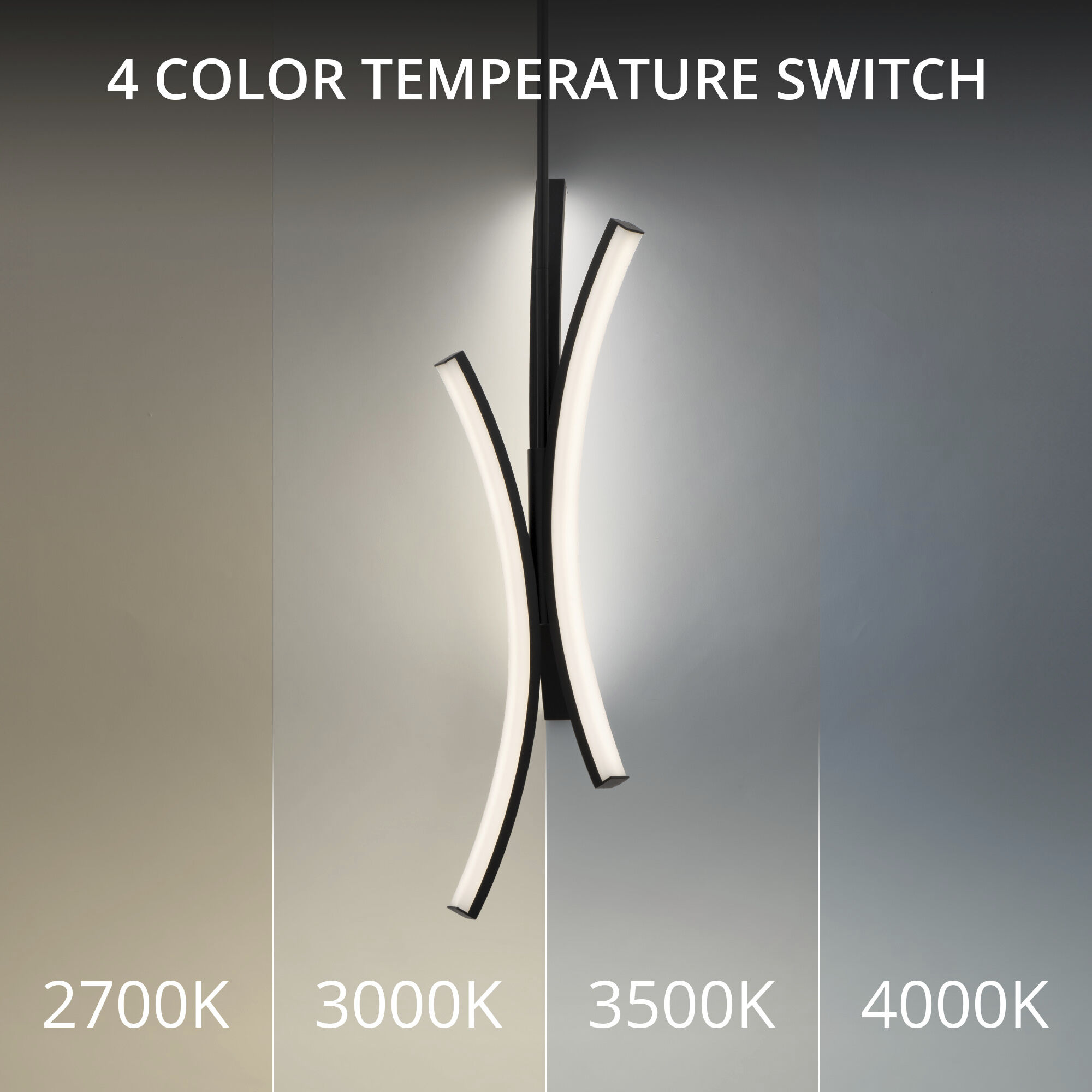 Tusk LED 15 inch Black Pendant Ceiling Light in 4000K, dweLED