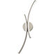 Tusk Wall Sconce Wall Light in 3500K, Brushed Nickel, dweLED