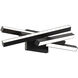 Parallax LED 20 inch Black Bath Vanity & Wall Light in 3500K, dweLED