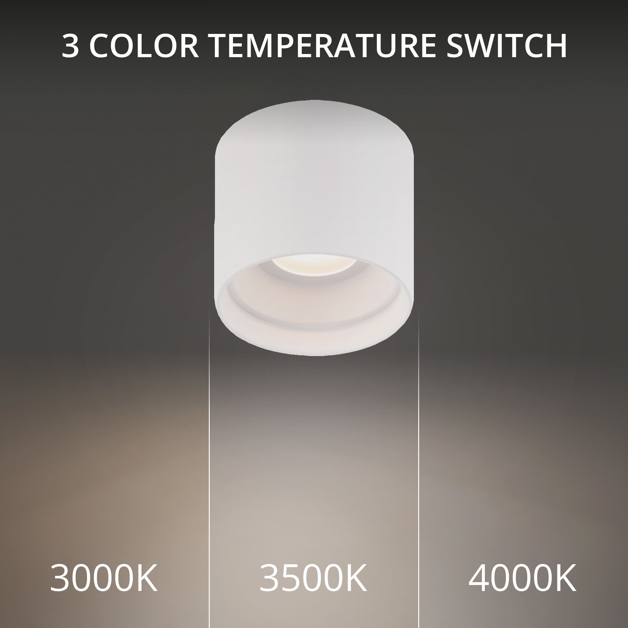 Downtown LED 5 inch White Flush Mount Ceiling Light in 3000K, dweLED