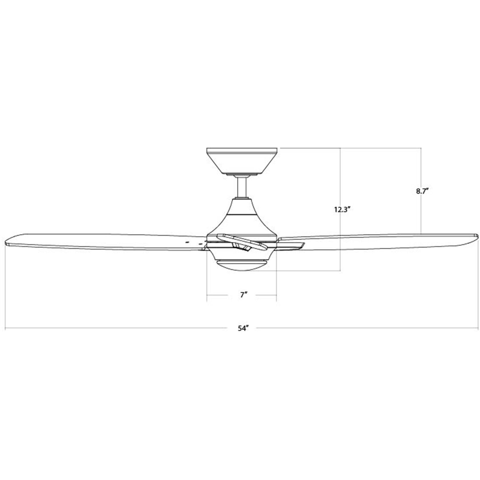 Blitzen 54 inch Soft Brass Matte Black with Matte Black Blades Downrod Ceiling Fans, Smart Fan