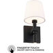 Chloe LED 7.25 inch Black Reading Light Wall Light, dweLED