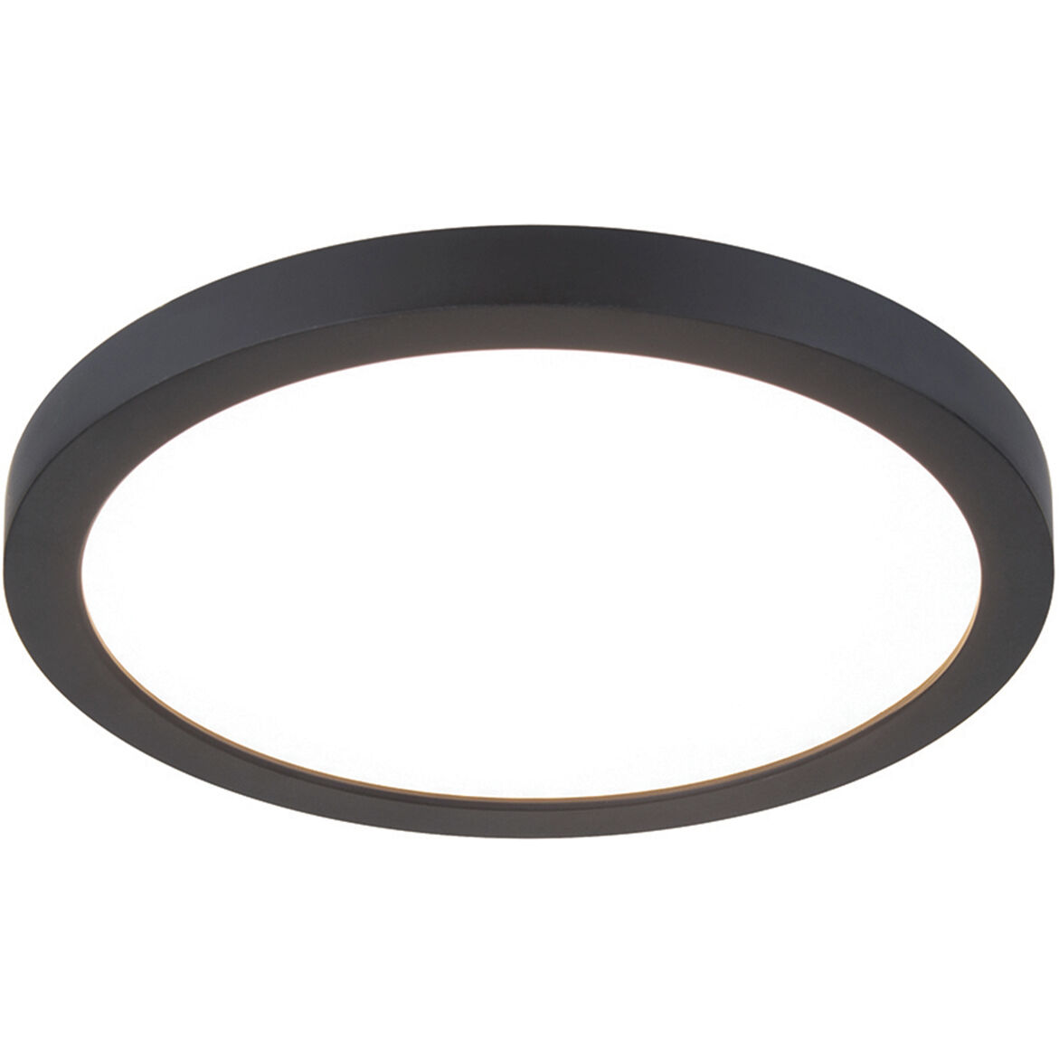 Round LED 7 inch Black Flush Mount Ceiling Light in 3500K, 1, WAC Limited