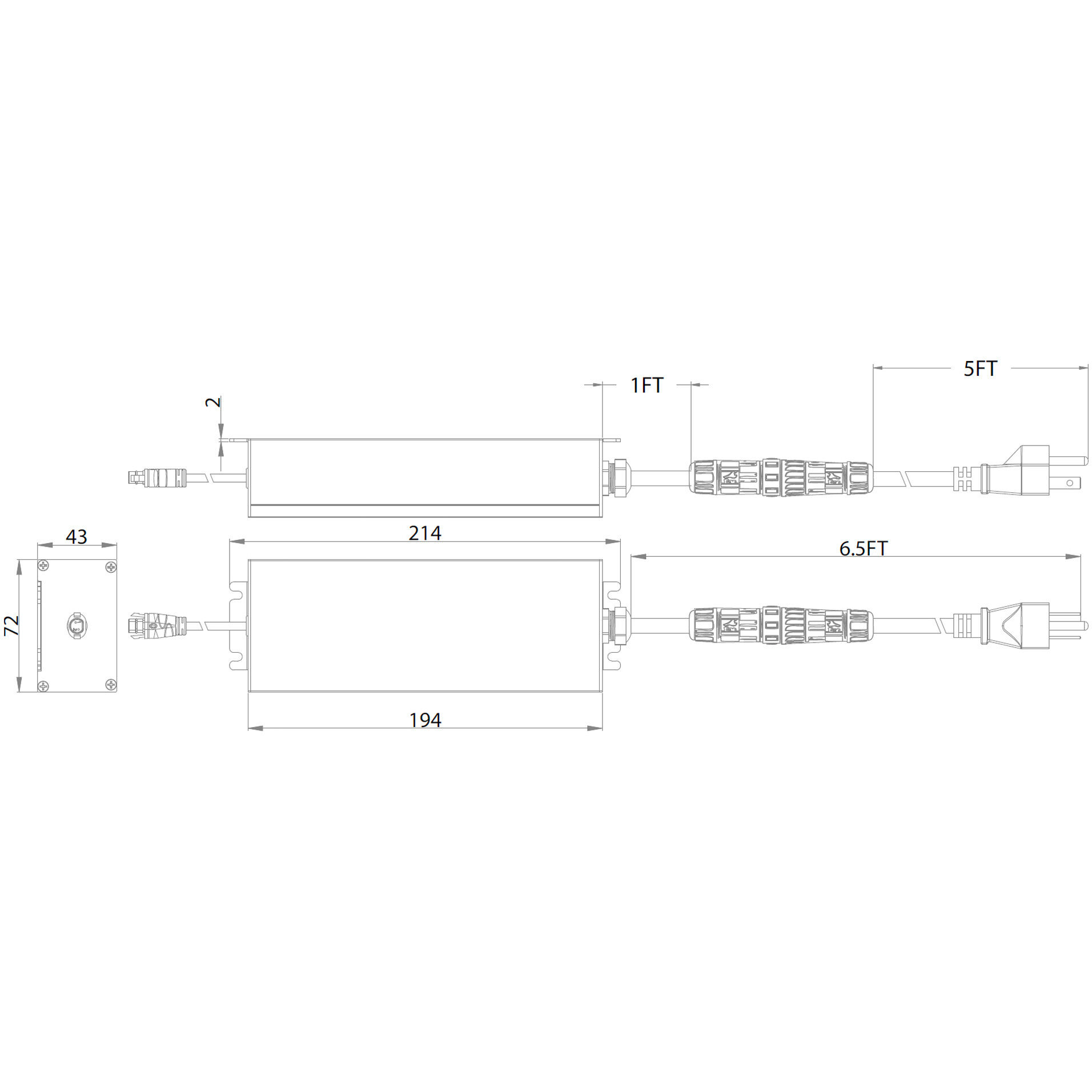 Tyler Outdoor LED Strip Lighting, Outdoor Strip Light Power Supply, WAC Lighting