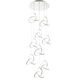 Vornado LED 23 inch Chrome Multi-Light Pendant Ceiling Light, dweLED