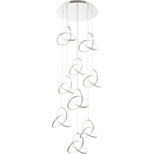 Vornado LED 23 inch Chrome Multi-Light Pendant Ceiling Light, dweLED