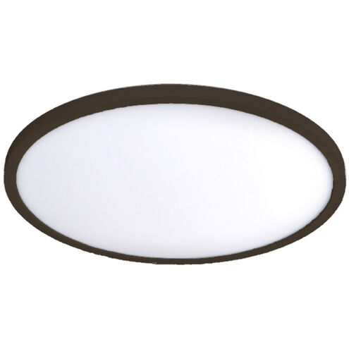 Round LED 15 inch Bronze Flush Mount Ceiling Light in 3500K