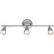 Solo 3 Light 120 Brushed Nickel Fixed Rail Ceiling Light, WAC Limited