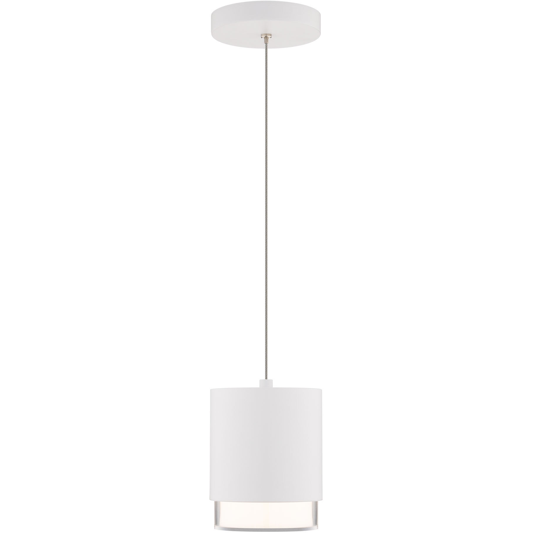 Cloak LED 4.63 inch White Pendant Ceiling Light in 2700K, dweLED