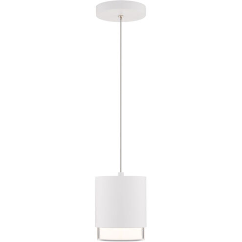 Cloak LED 4.63 inch White Pendant Ceiling Light in 2700K, dweLED