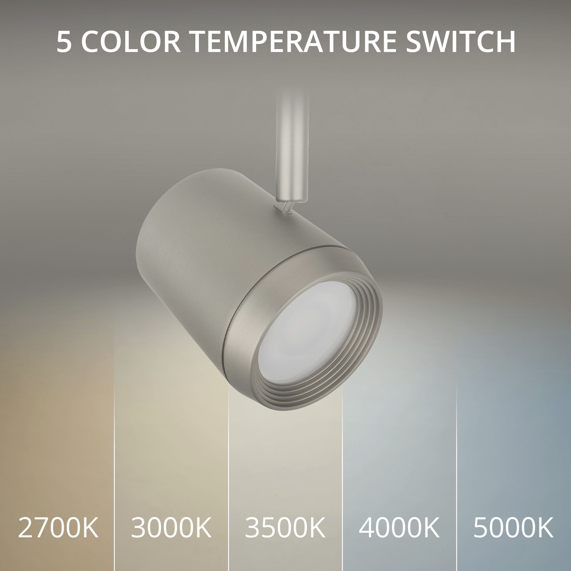 Ocularc 1 Light 120 Brushed Nickel H Track Fixture Ceiling Light