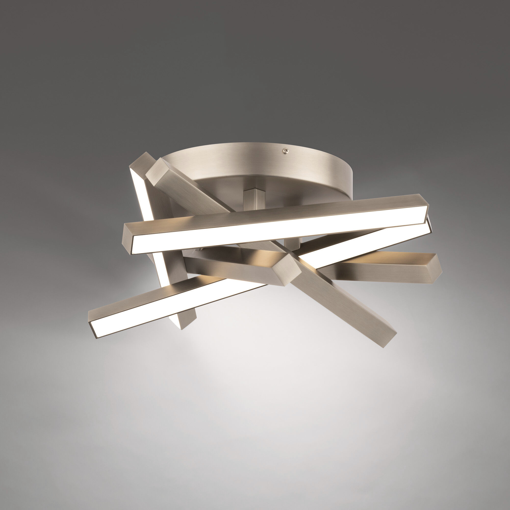 WAC Lighting FM-73116-30-BN Parallax 1 Light 15 inch Brushed Nickel Flush  Mount Ceiling Light in 3000K