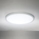 Geos LED 15 inch White Flush Mount Ceiling Light in 3000K, dweLED