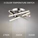 Parallax 1 Light 15 inch Chrome Flush Mount Ceiling Light in 3000K