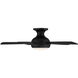 Odyssey 44 inch Matte Black Flush Mount Ceiling Fans, Smart Fan