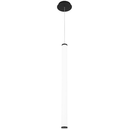 Flare LED 2.44 inch Black Linear Pendant Ceiling Light in 37in, dweLED