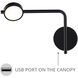 Elbo 1 Light 4 inch Black Reading Light Wall Light in 3500K