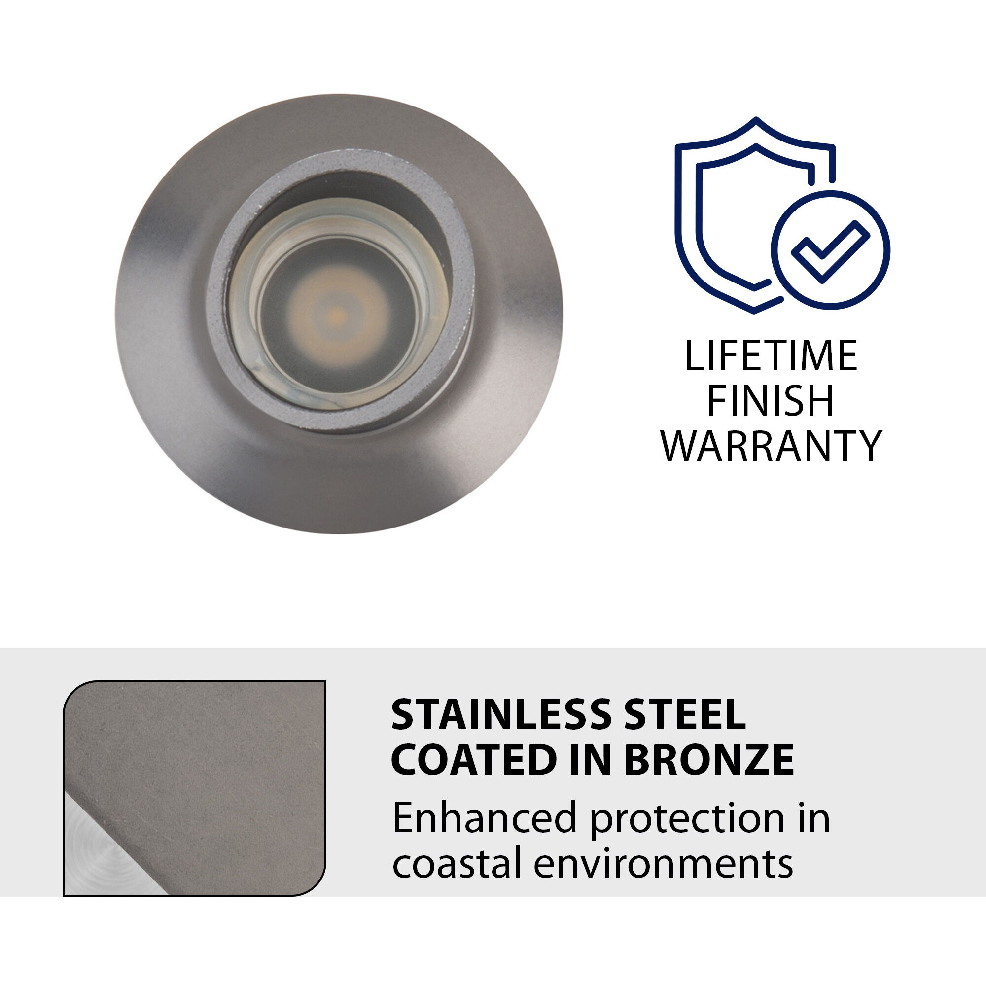 Tyler 12 2 watt Stainless Steel Coated in Bronze Path Lighting in 3000K, Bronzed Stainless Steel, WAC Landscape