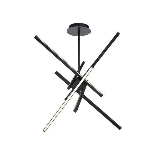 Parallax LED 29 inch Black Pendant Ceiling Light in 29in, dweLED