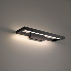 View LED 20 inch Black Bath Vanity & Wall Light in 2700K, 20in, dweLED