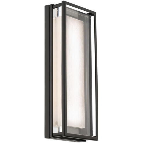 Beech LED 16 inch Black Outdoor Wall Light in 2700K, dweLED