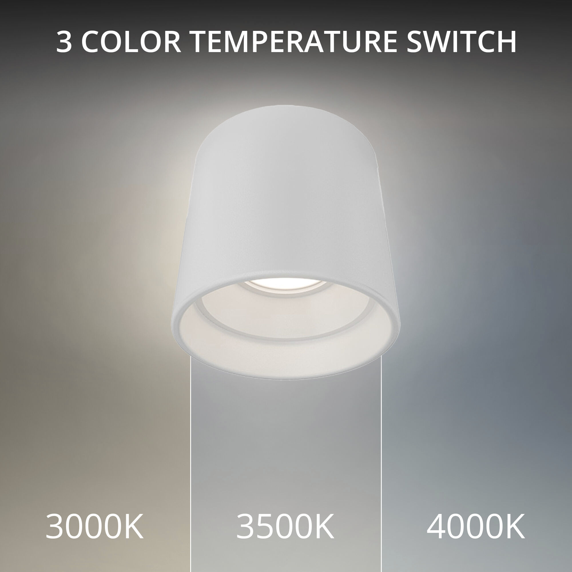 Downtown LED 3.5 inch White Outdoor Flush Mount in 3000K, dweLED