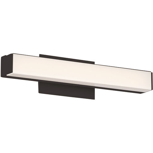 Brink LED 12.56 inch Black Bath Vanity & Wall Light in 3000K, dweLED