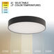 Edgeless Round LED 5 inch Black Flush Mount Ceiling Light