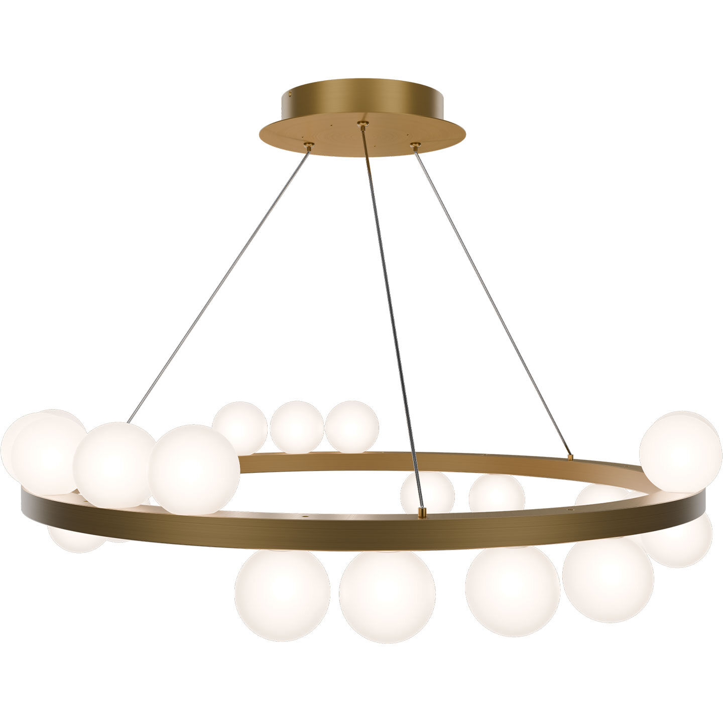 Carousel LED 28 inch Aged Brass Chandelier Ceiling Light in 2700K, dweLED