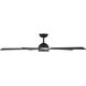 Rotary 65 inch Matte Black Brushed Nickel with Matte Black Blades Downrod Ceiling Fans in Brushed Nickel Matte Black