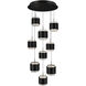Banded 9 Light 17.00 inch Chandelier