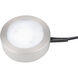 Line Voltage Puck Light LED Brushed Nickel Button Light