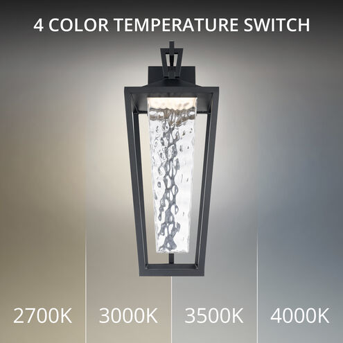 Manchester LED 33.89 inch Black Outdoor Wall Light in 3500K, dweLED