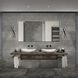 Parallax LED 20 inch Black Bath Vanity & Wall Light in 3500K, dweLED