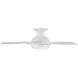 Odyssey 44 inch Matte White Flush Mount Ceiling Fans, Smart Fan
