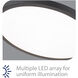 Round LED 11 inch Black Flush Mount Ceiling Light in 3500K