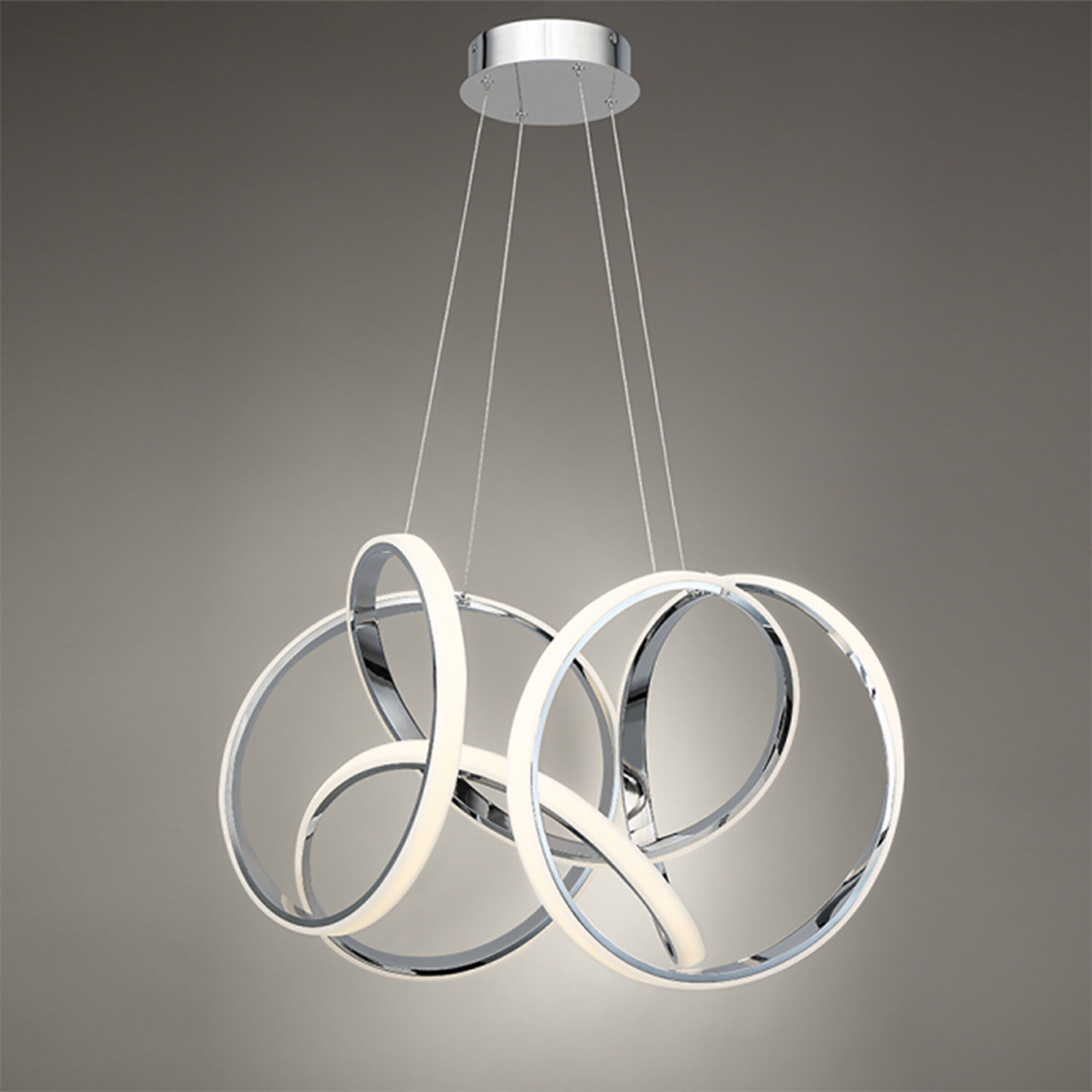 Vornado LED 27.25 inch Chrome Pendant Ceiling Light, dweLED