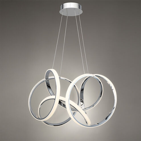 Vornado LED 27.25 inch Chrome Pendant Ceiling Light, dweLED