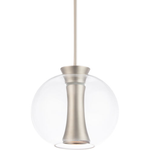 Echo 1 Light 9.5 inch Brushed Nickel Mini Pendant Ceiling Light, dweLED