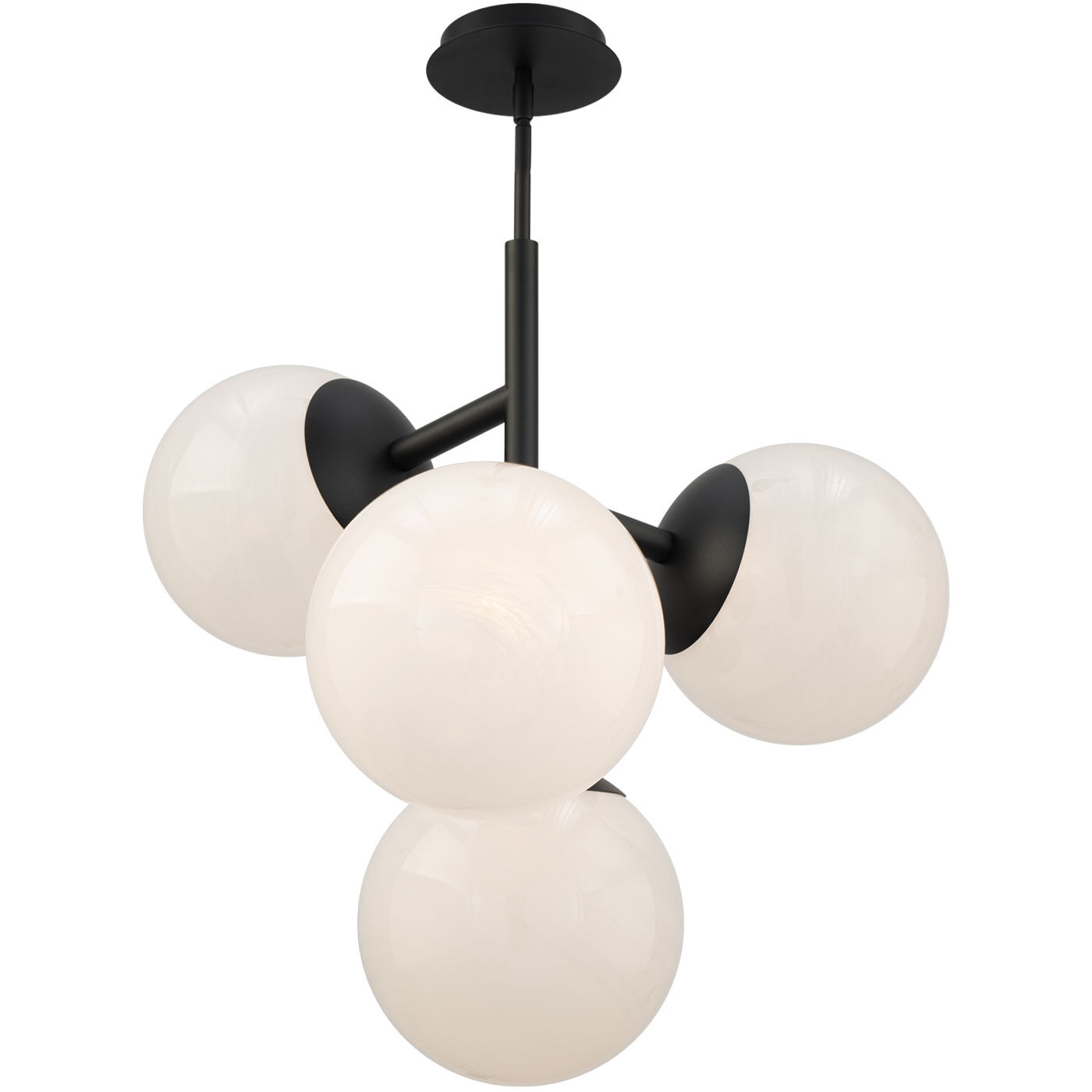 Quatrro LED 26.75 inch Black Pendant Ceiling Light in 3500K, dweLED