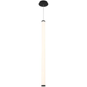 Flare LED 2 inch Black Linear Pendant Ceiling Light in Aged Brass, dweLED