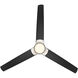 Zelda 60 inch Brushed Nickel Matte Black with Matte Black Blades Downrod Ceiling Fans, Smart Fan